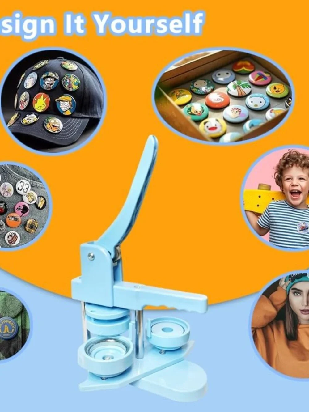 Button Maker Machine, Button Pin Maker 3rd Gen Installation-Free DIY, Button Pre - Picture 6 of 6